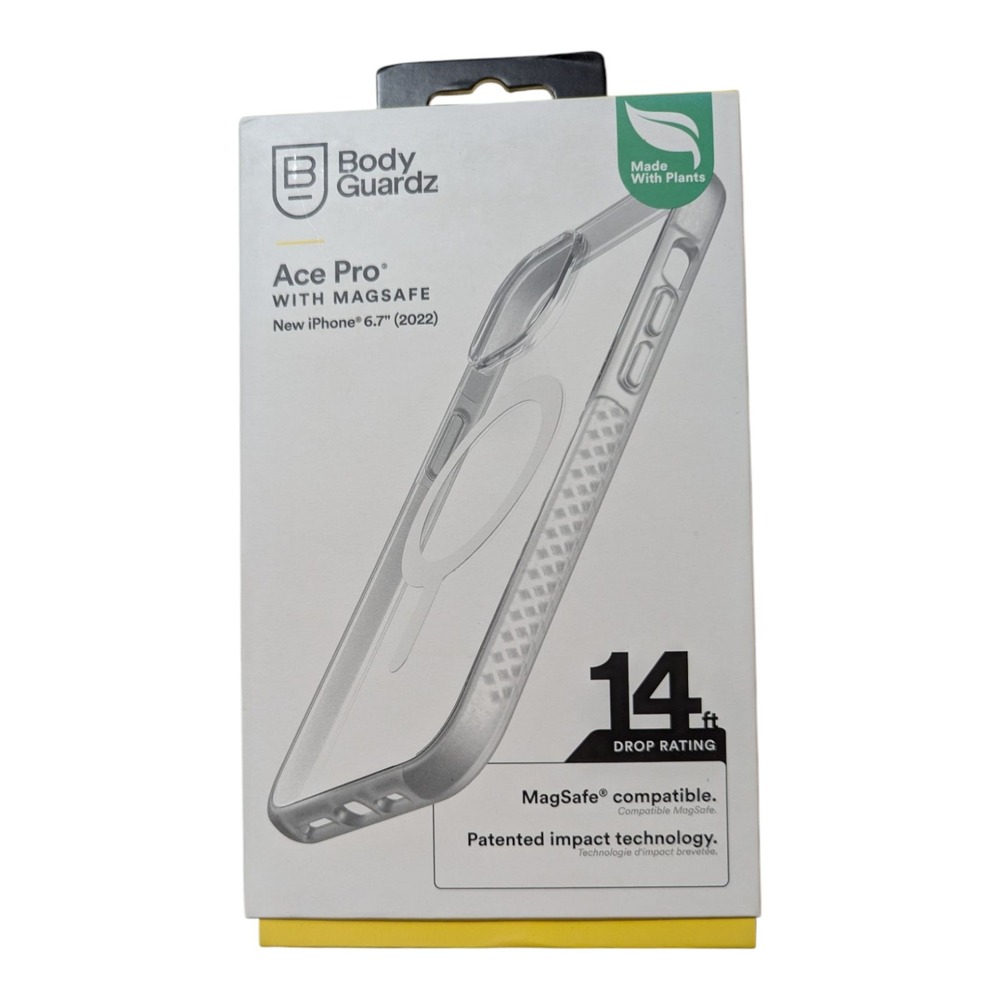 O4. BodyGuardz Ace Pro MageSafe Case Apple iPhone 14 Pro Max (6.7 2022) - Clear